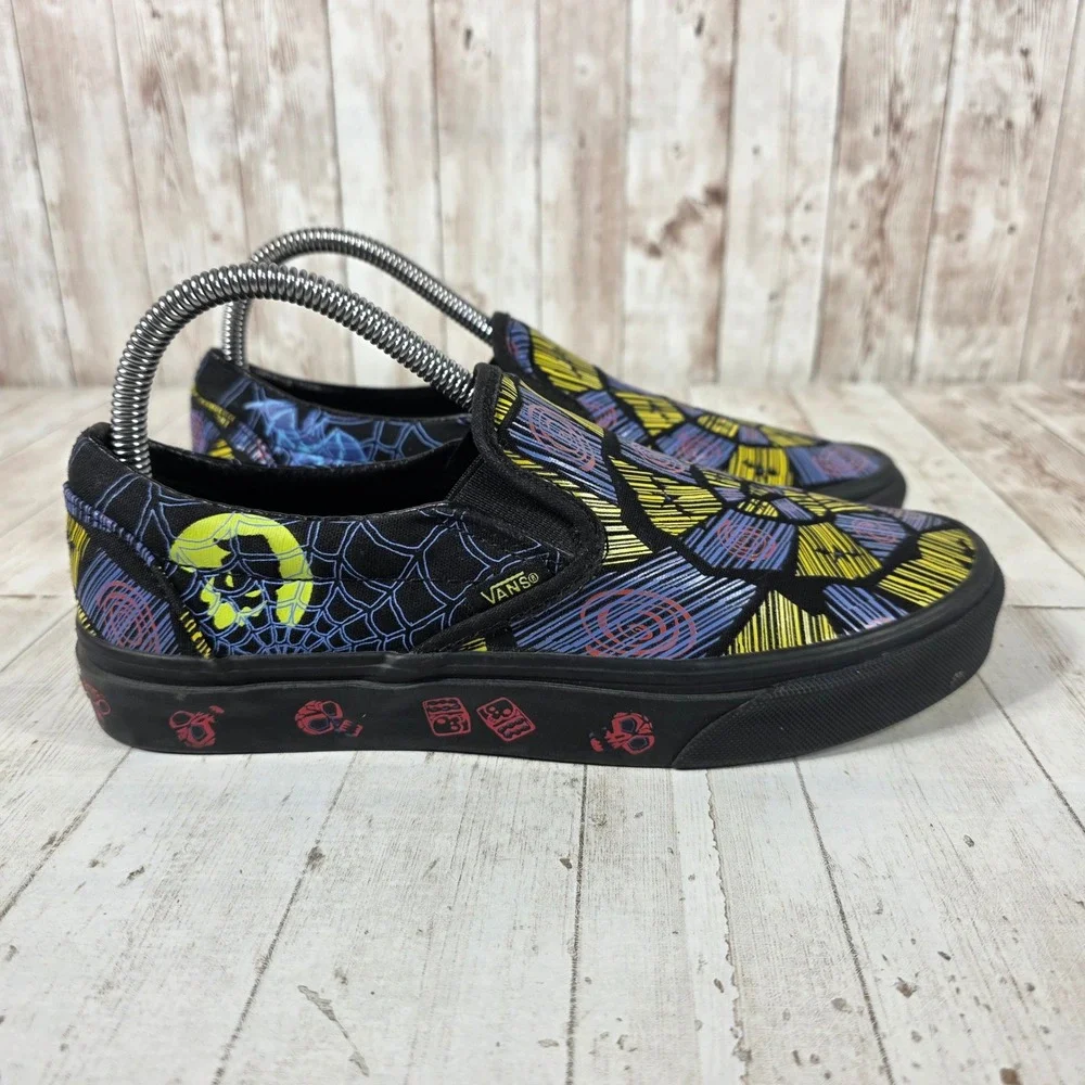 Vans Nightmare Before Christmas Sally Patchwork Slip On Shoes Womens 8 Mens 6.5